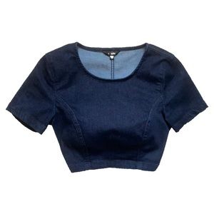 Guess dark Stretch Denim crop top/shell